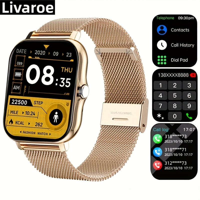Smartwatch, Men's/Women's Watch, Call & Message Alerts, Large Screen Display, Multi-Sport Modes for Fitness Activities