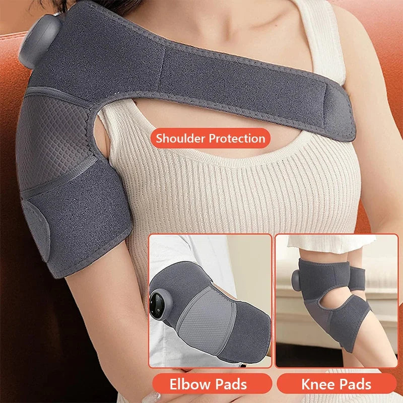 Knee Heating Vibration Massage Joint Physiotherapy Hot Compress Massager Elbow Shoulder Support Thermal Knee Pad Relieve Arthrit