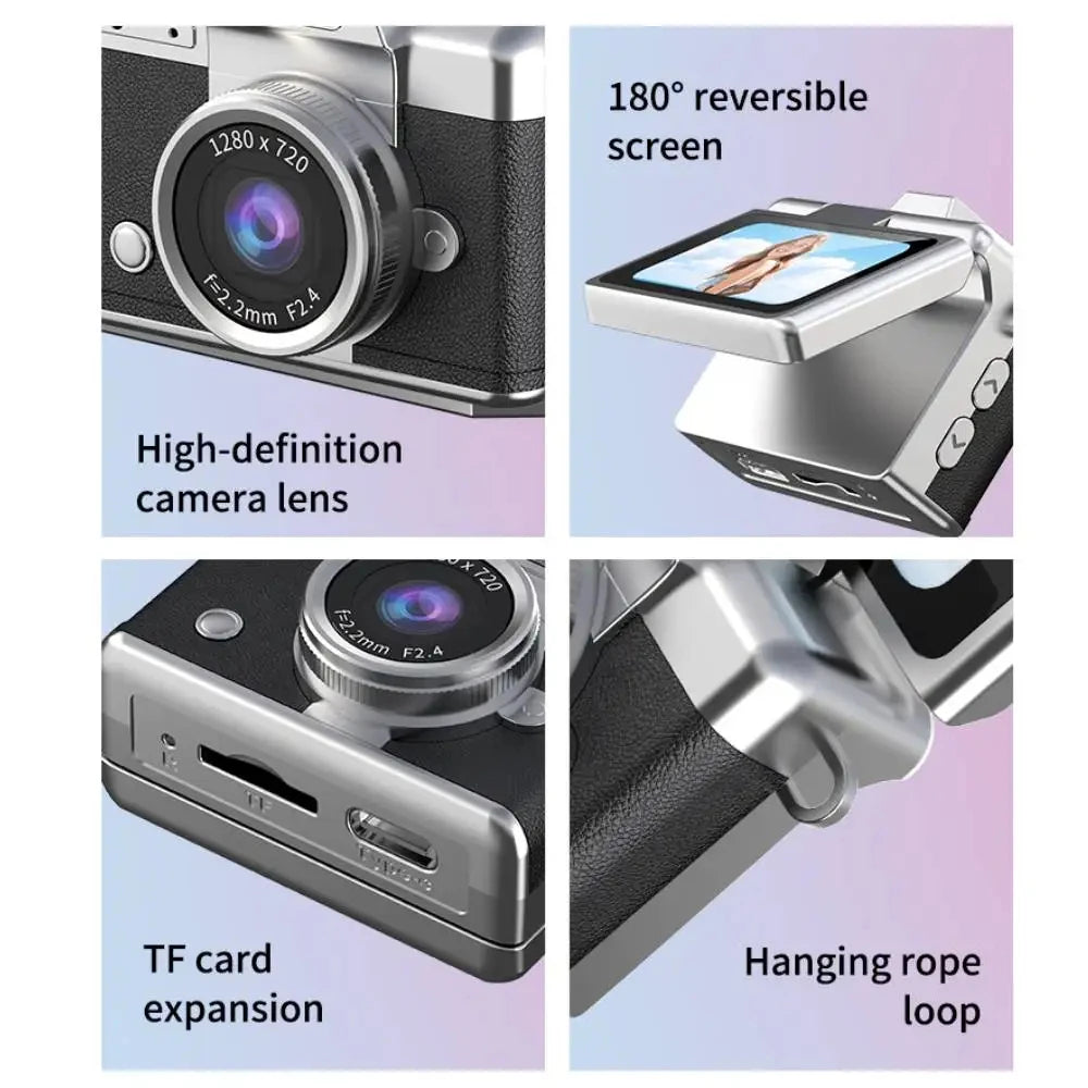 Magecam Thumb Keychain Camera 1.47 Inch Flip Screen Retro CCD Mini Digital Camera HD Very Small Camcorder Video Recorder