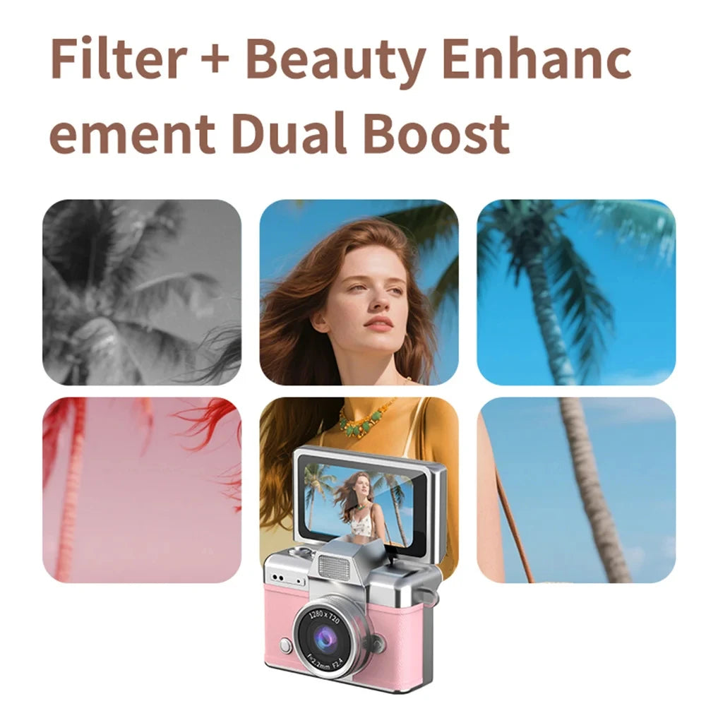 Magecam Thumb Keychain Camera 1.47 Inch Flip Screen Retro CCD Mini Digital Camera HD Very Small Camcorder Video Recorder