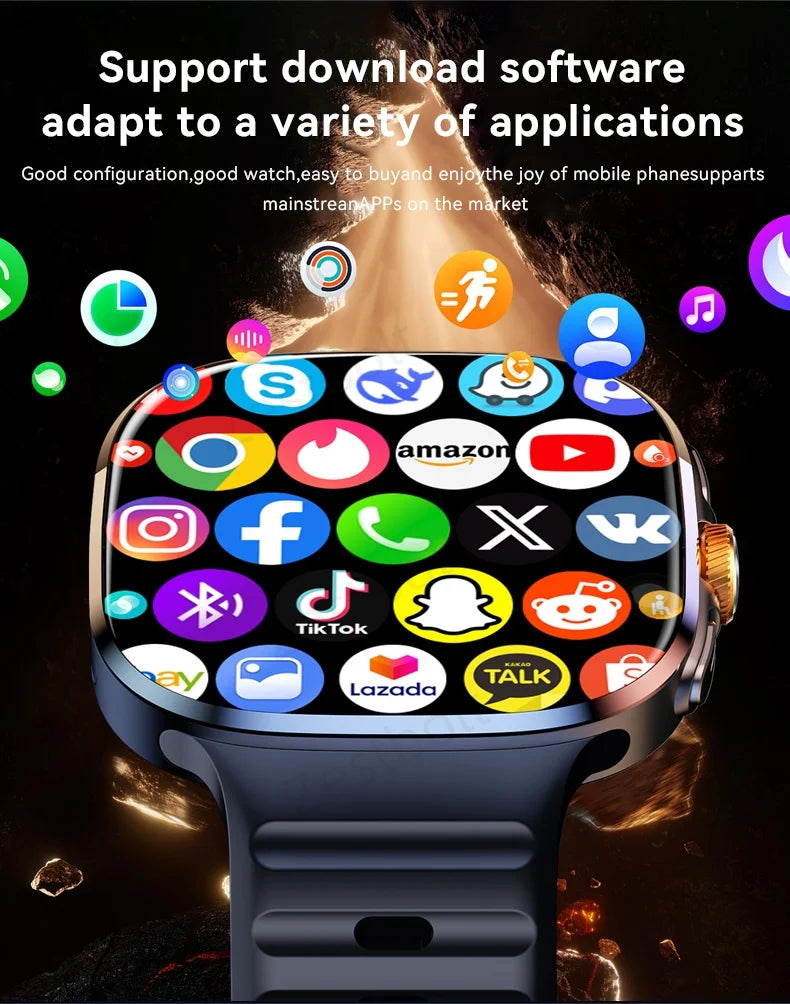 Original M99 Smartwatch 2.4 inch Amoled Screen insert 4G/5G Sim Card GPS WIFI 190° Rotating Camera Game Android 10.0 Smart Watch