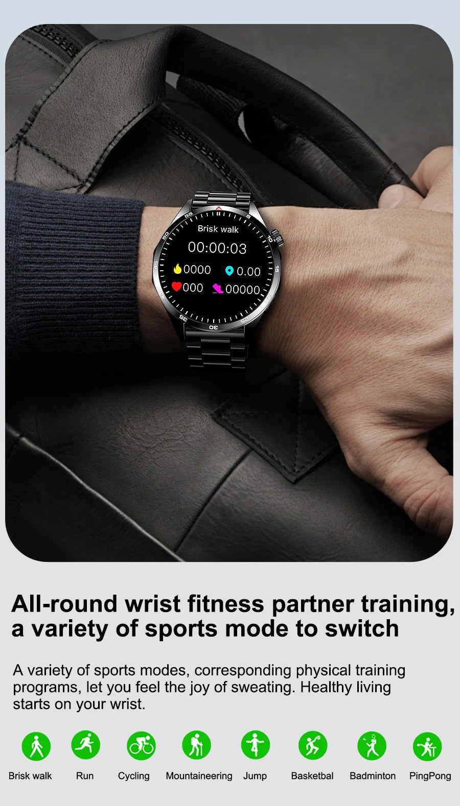 LEMFO LT10 Smart Watch 2024 Android Gift Bluetooth Call Smartwatch 2024 Touch Dial Music Fitness Tracker Sports Watches