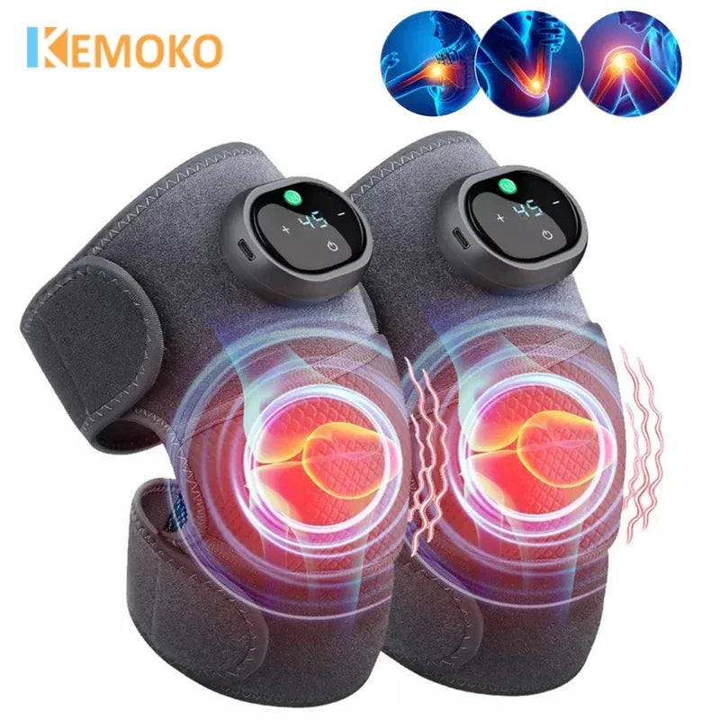 Knee Heating Vibration Massage Joint Physiotherapy Hot Compress Massager Elbow Shoulder Support Thermal Knee Pad Relieve Arthrit