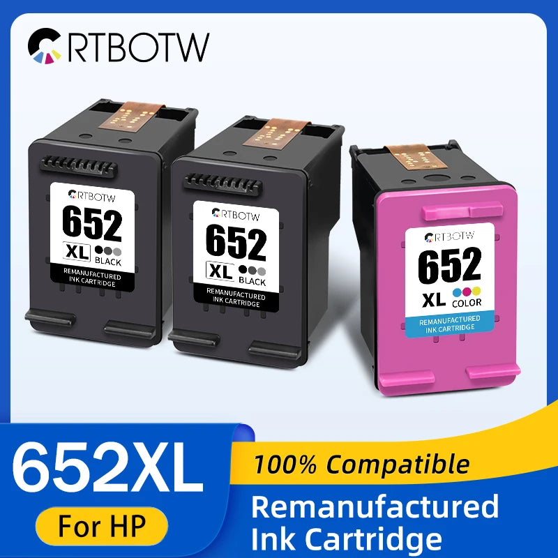 652XL Ink Cartridge Replacement For HP 652 HP652 XL Compatible Deskjet 1115 1118 2135 2136 3636 3835 4535 Printer