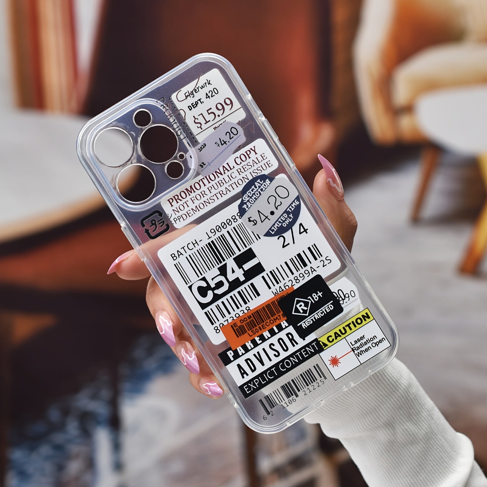 Label Pattern Design Shockproof Slim Protective Case Anti-Fall Phone Case Camera Lens All Inclusive Protecion Phone Soft TPU Case For IPhone7/8/11/ 12/13/14/X/XR/Xs/Plus/Pro/Pro Max/SE2/mini Series