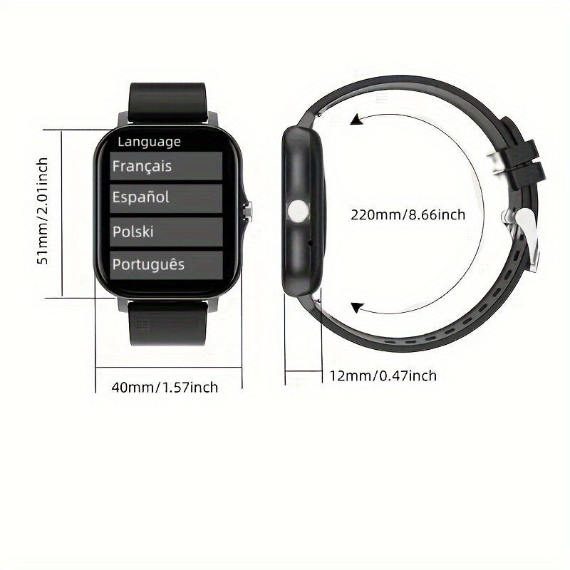 Smartwatch, Men's/Women's Watch, Call & Message Alerts, Large Screen Display, Multi-Sport Modes for Fitness Activities