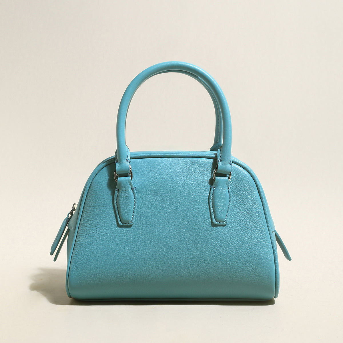 Simple Leather Bowling Bag