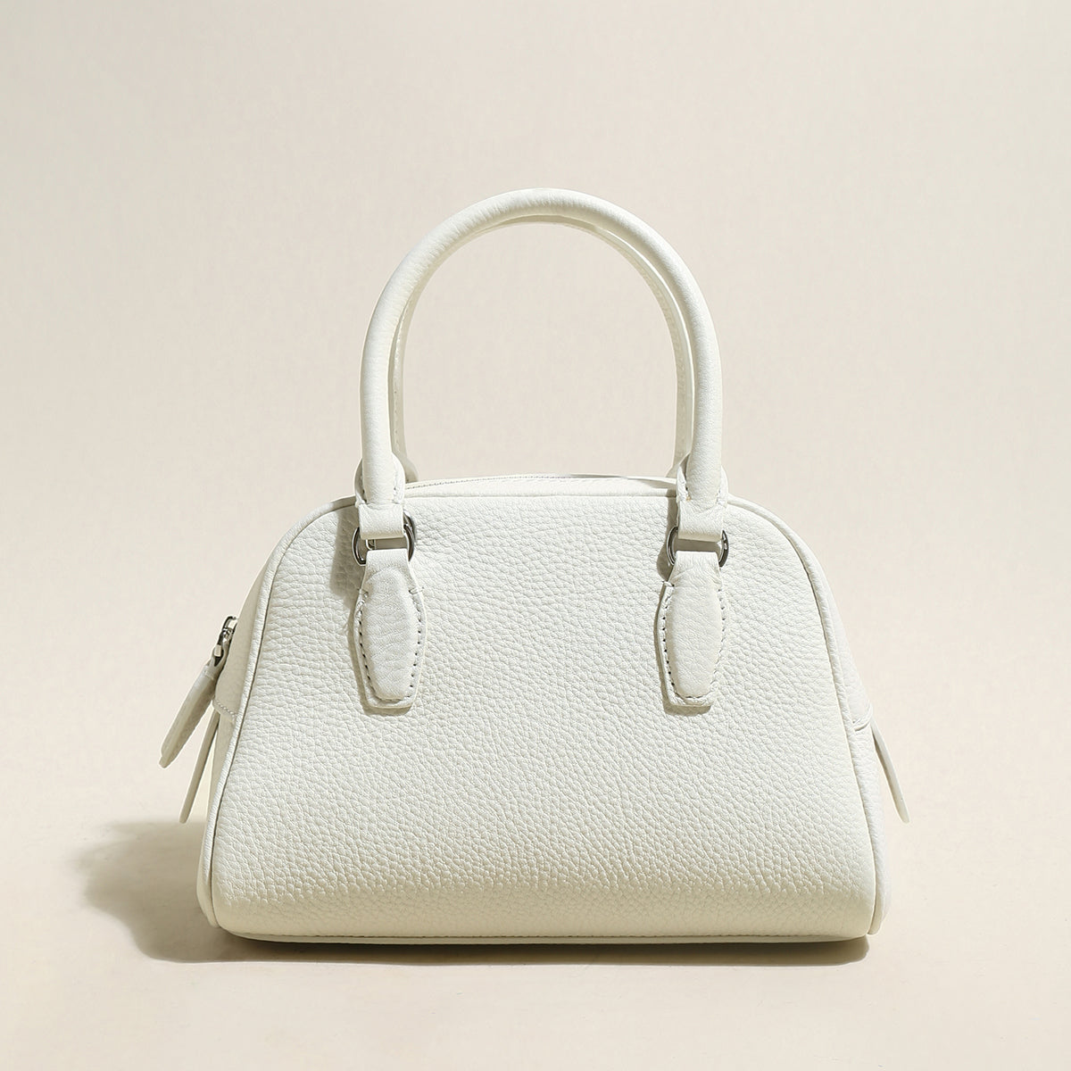 Simple Leather Bowling Bag