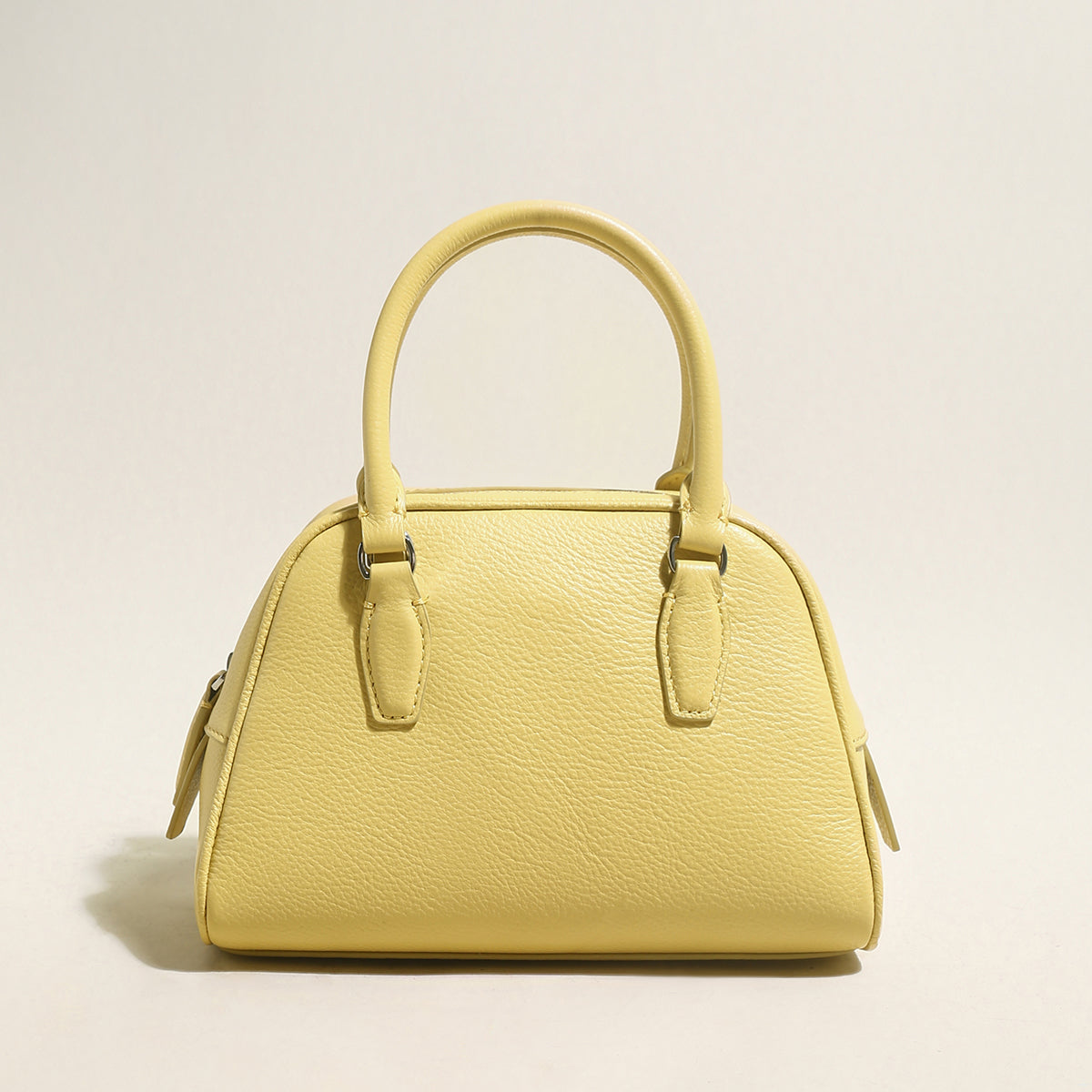 Simple Leather Bowling Bag